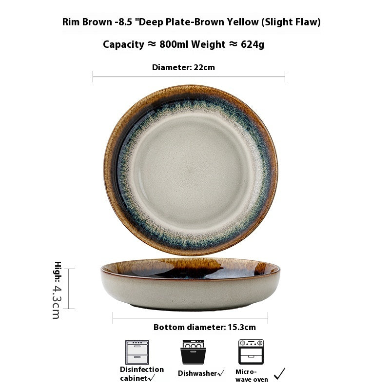 Ceramic Dinner Deep Round Plate