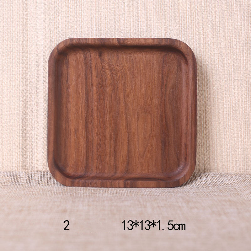 Japanese Style Wooden Black Walnut Plate