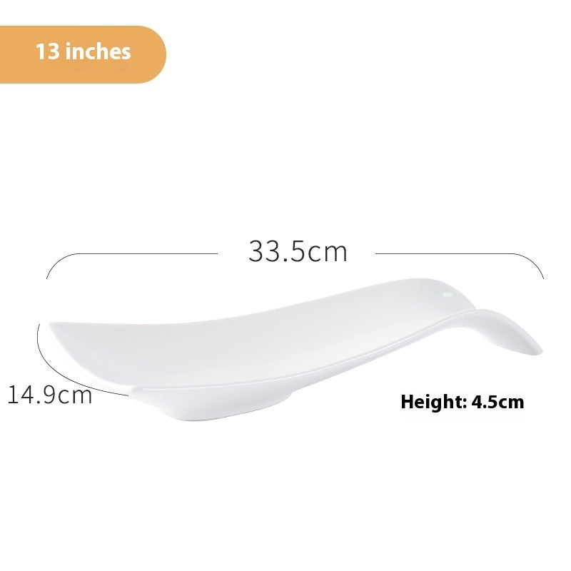 White Hotel Ceramic Tableware Plate