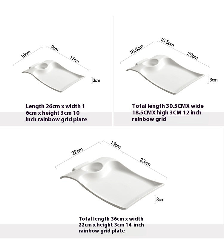 Household Ceramic Dumpling Plate