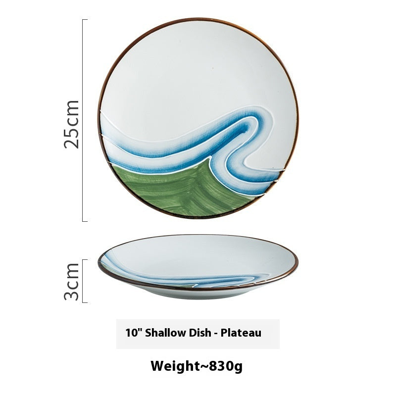 Creative Ceramic Round Household Plate