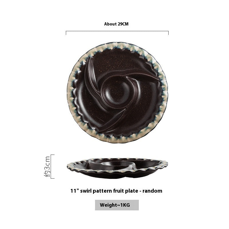 Three Grids Creative Ceramic Plate