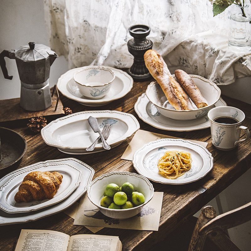 Ceramic Retro Round Plate