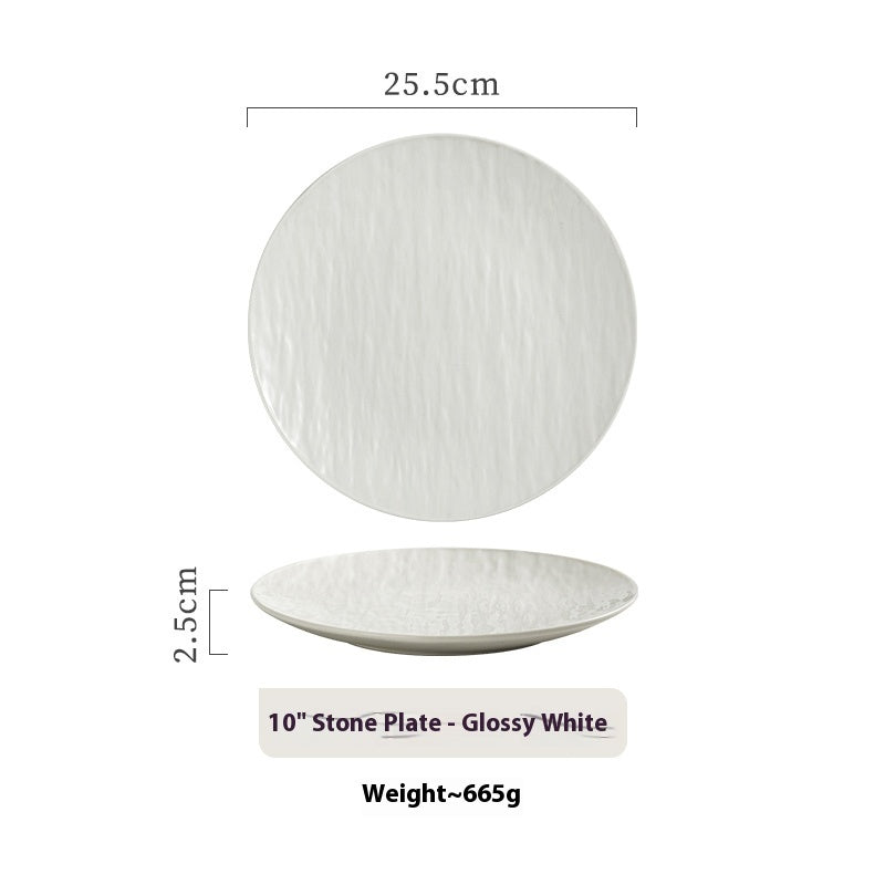 White Stone Pattern Plate