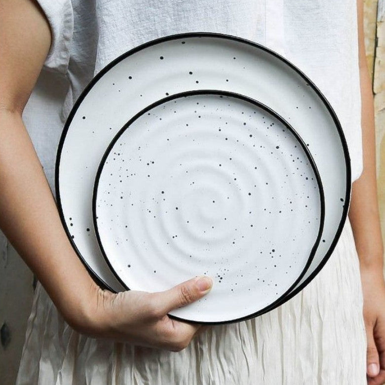 Ceramic Round Plate Decorative Tableware