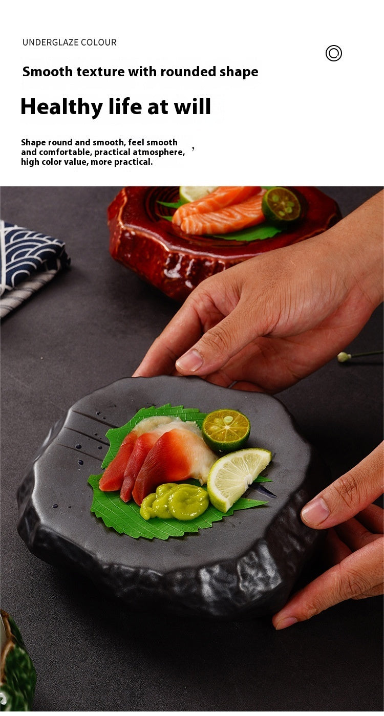 Creative Stone Pattern Ceramic Plate