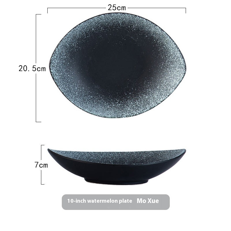 Oval Irregular Plate Ceramic Cold Salad Dish