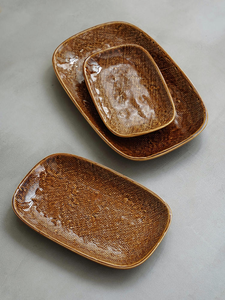 Creative Ceramic Underglaze Rectangular Plate