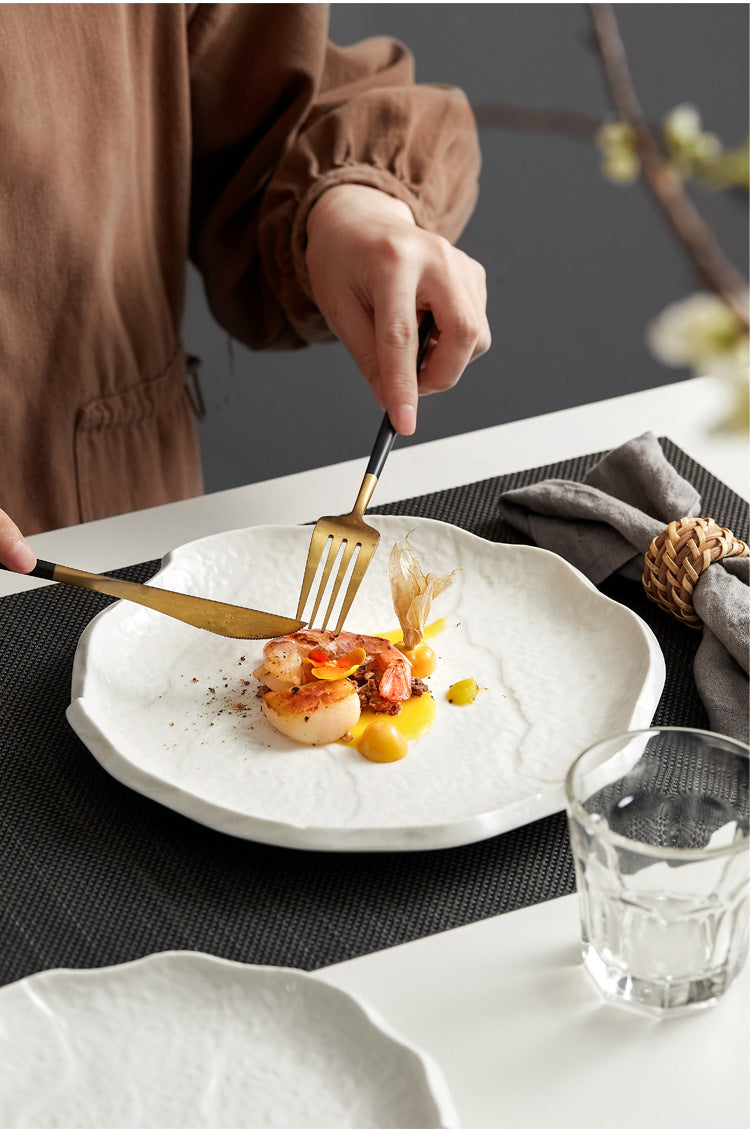 Creative White Household Ceramic Dishes