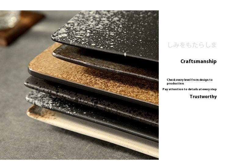 Square Colored Ceramic Plate