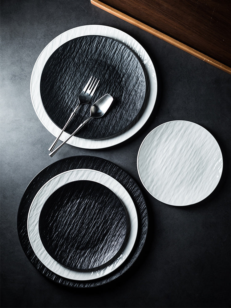 White Stone Pattern Plate