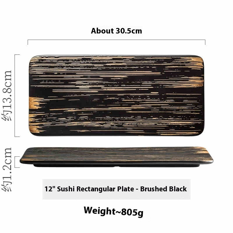 Rectangular Underglaze Porcelain Plate