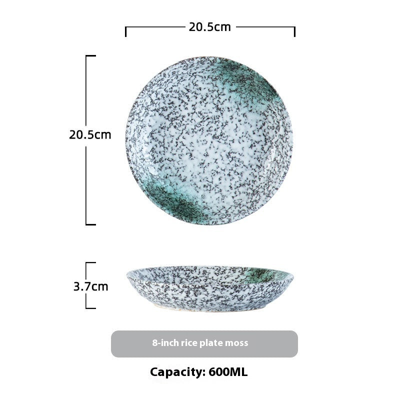 Household Ceramic Round Dinner Plate Small Plate