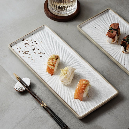 Retro Creative Ceramic Rectangular Plate