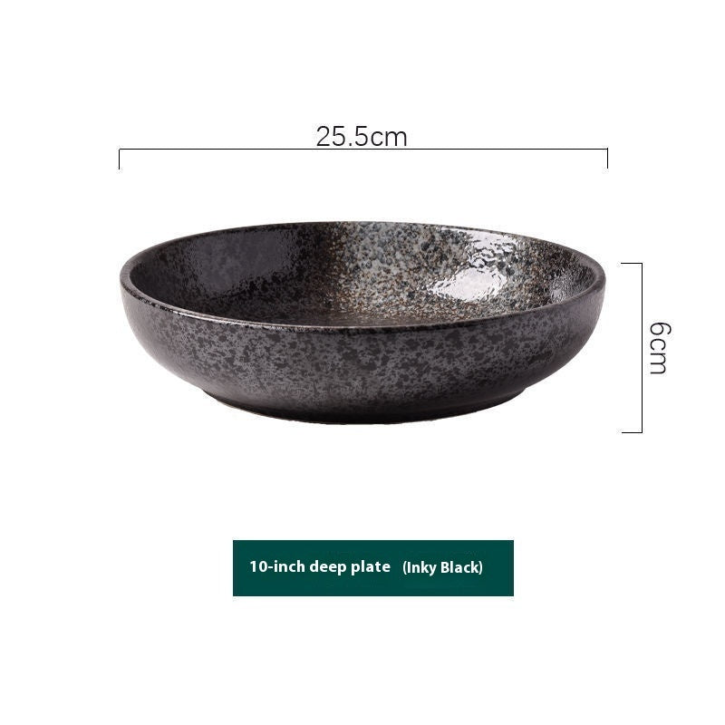 Retro Domestic Underglaze Porcelain Plate