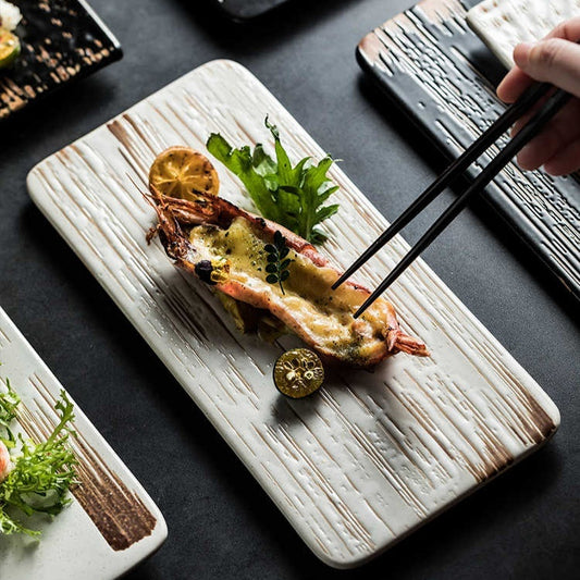 Rectangular Underglaze Porcelain Plate