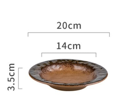 Retro Ceramic Round Plate