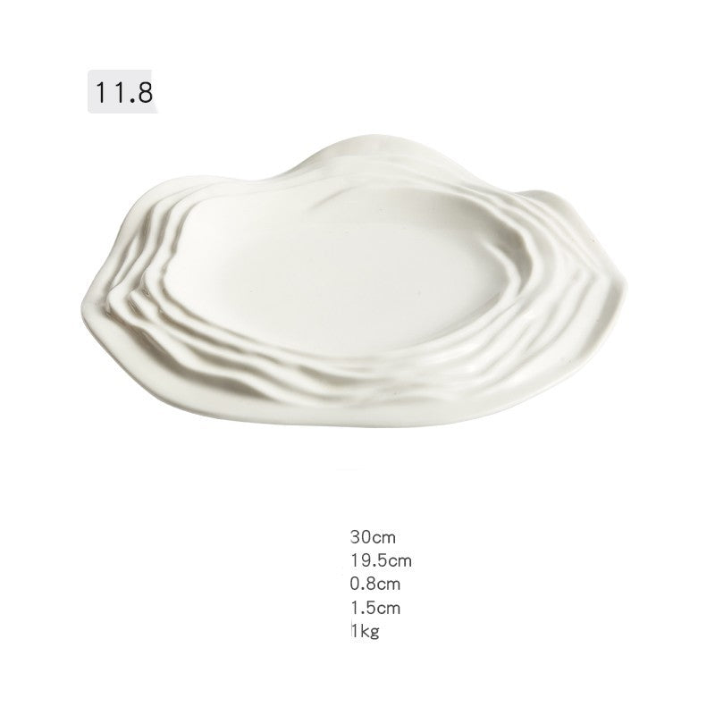 White Plate Ceramic Tableware