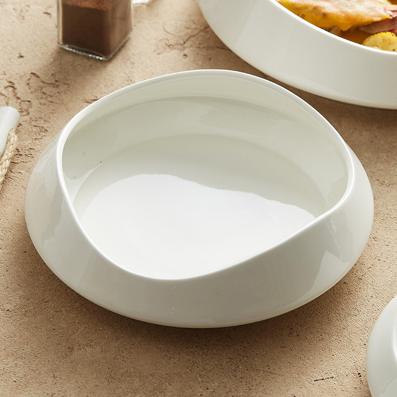 Creative White Porcelain Household Ceramic Dishes