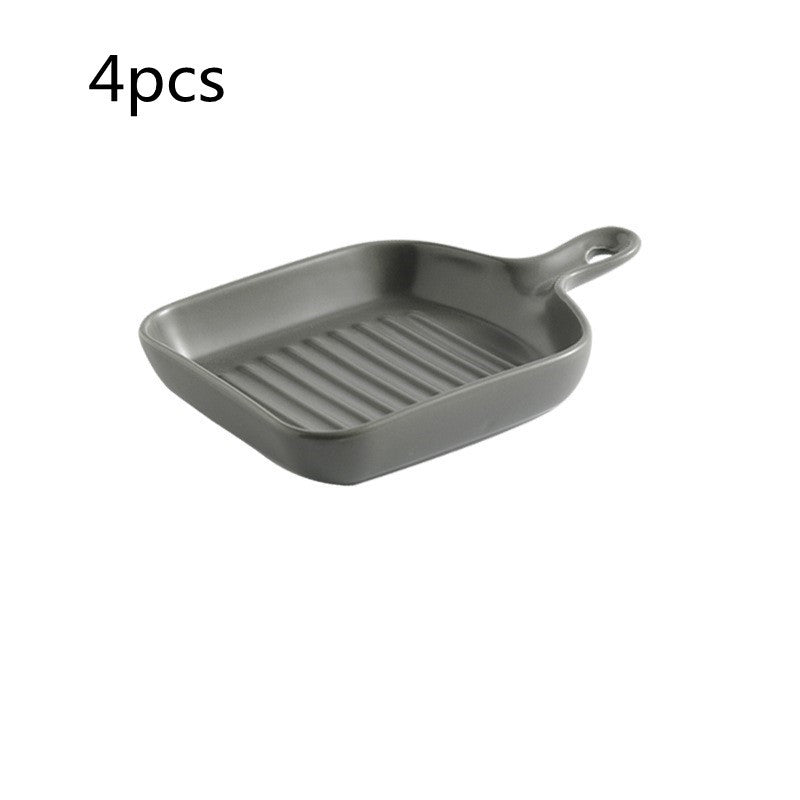 Handle Ceramic plate