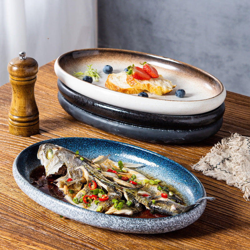 Ceramic Creative Deep Oval Plate