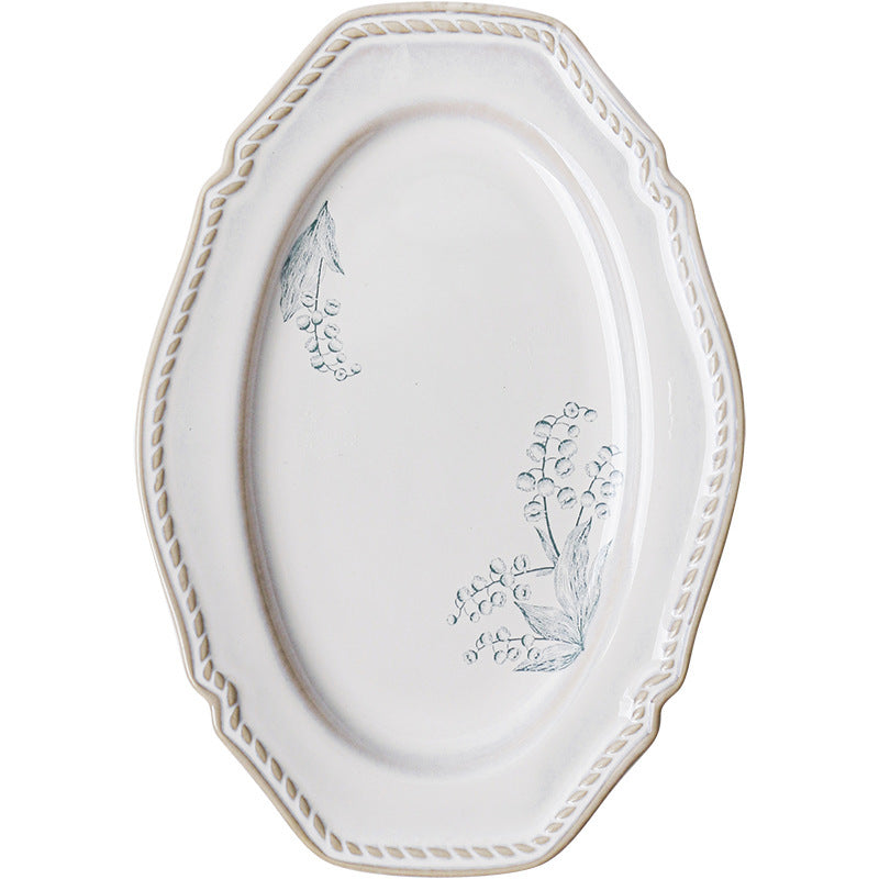 Ceramic Retro Round Plate