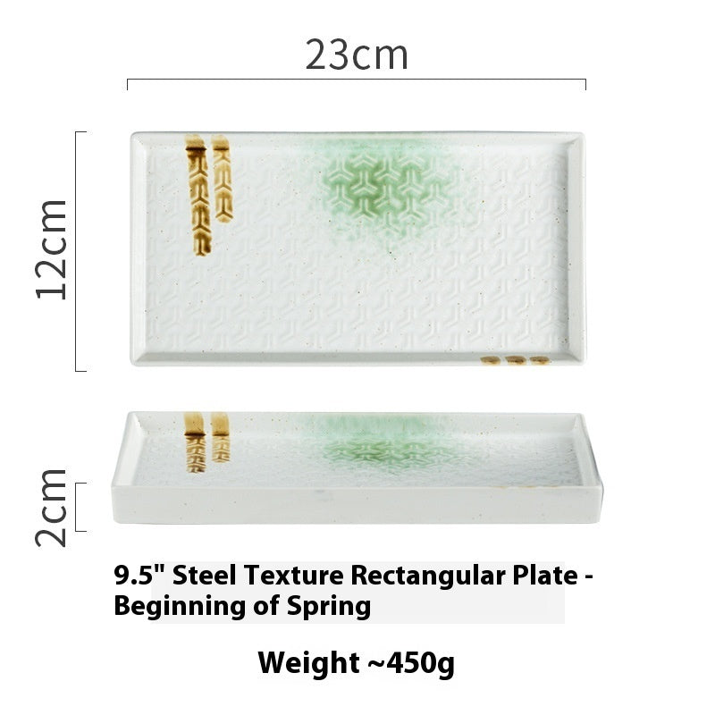 Ceramic Household Rectangular Snack Plate