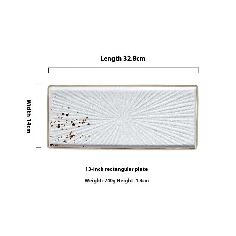 Retro Creative Ceramic Rectangular Plate