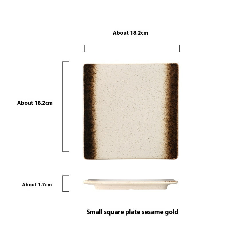 Square Colored Ceramic Plate