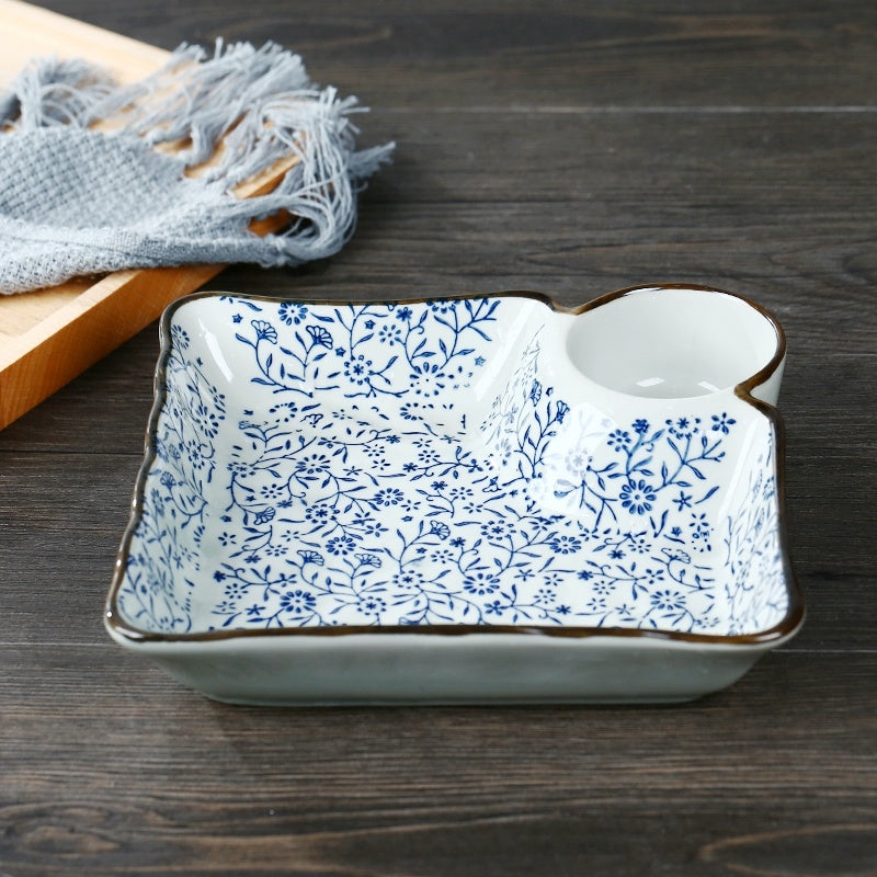Ceramic Household Compartments Plate