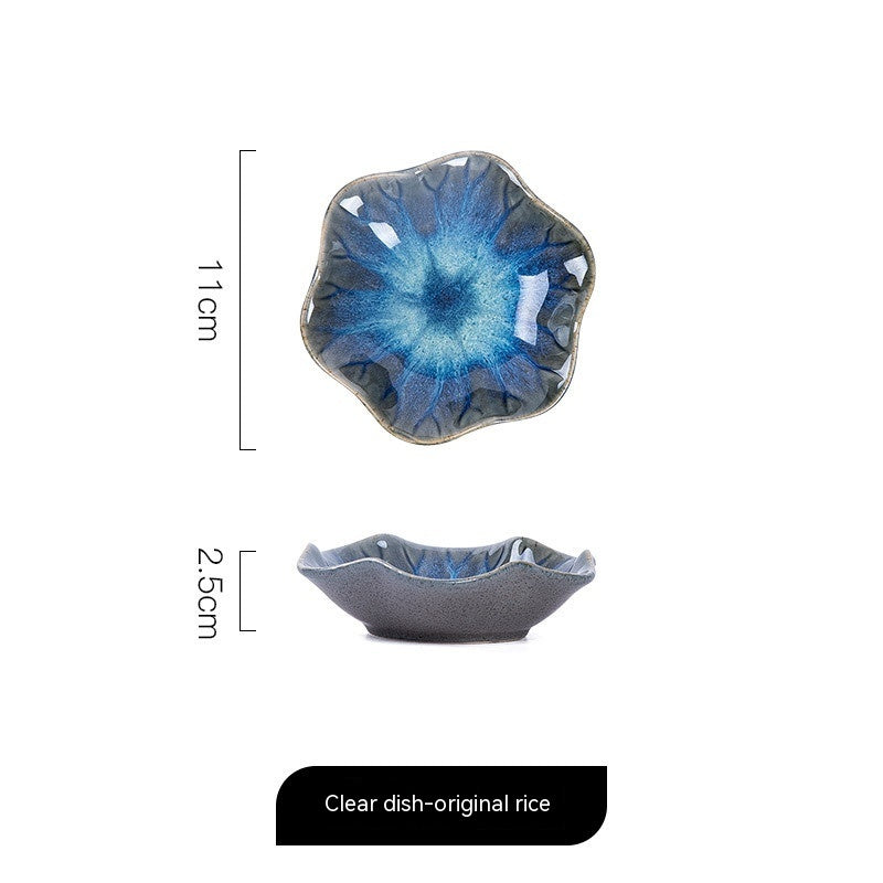 Ceramic Flower Pattern Tableware Plate