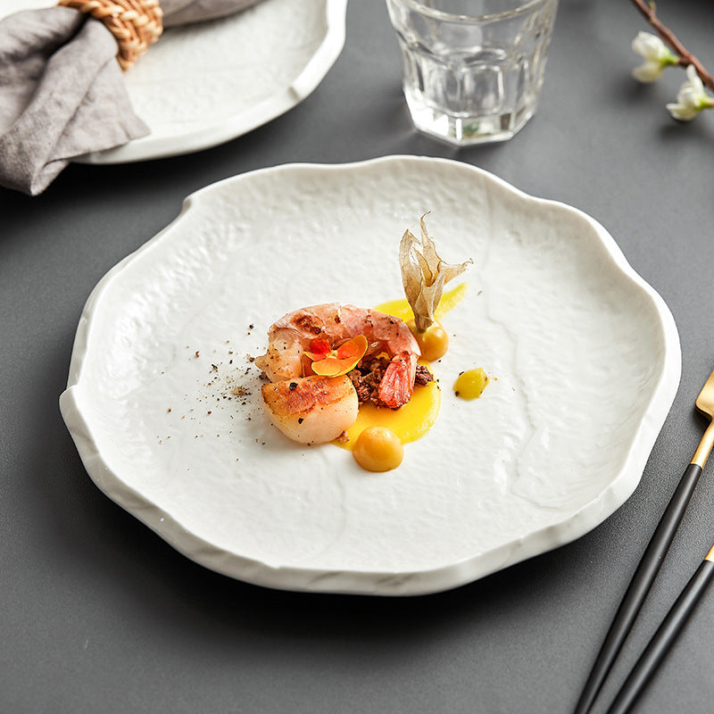 Creative White Household Ceramic Dishes