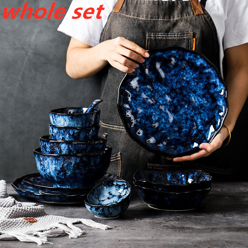 Blue Elegant Creative Tableware Plate Set