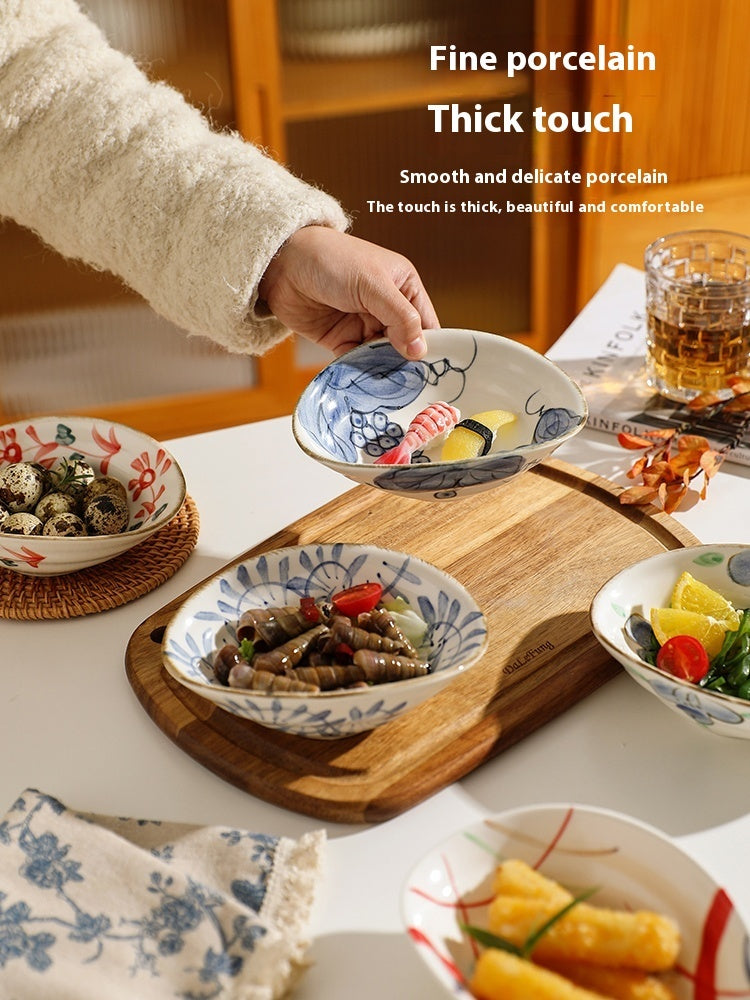 Retro Breakfast Ceramic Deep Plate