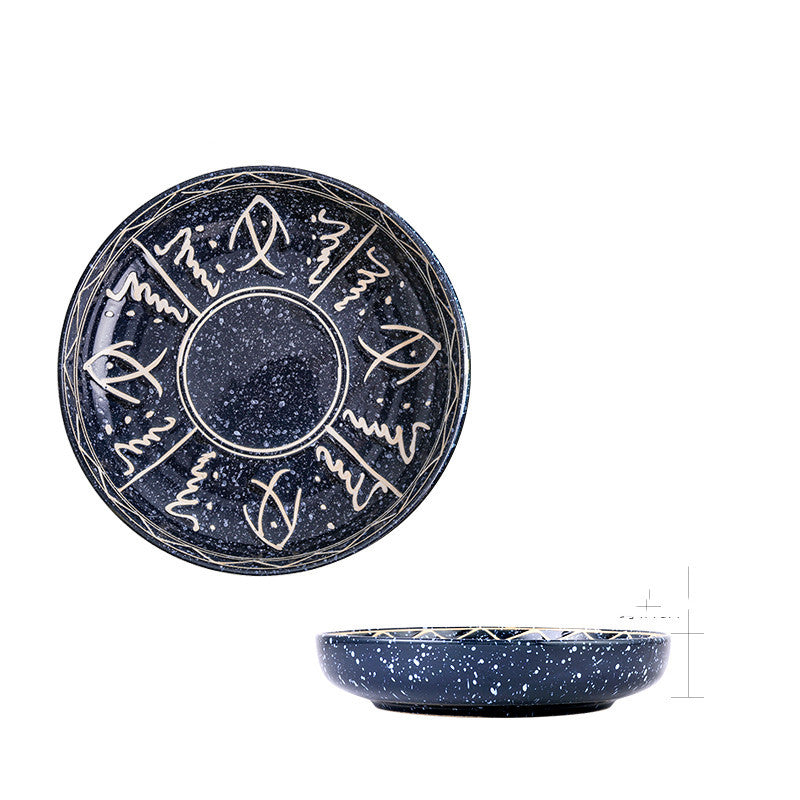 Japanese Deep Round Ceramic Dish