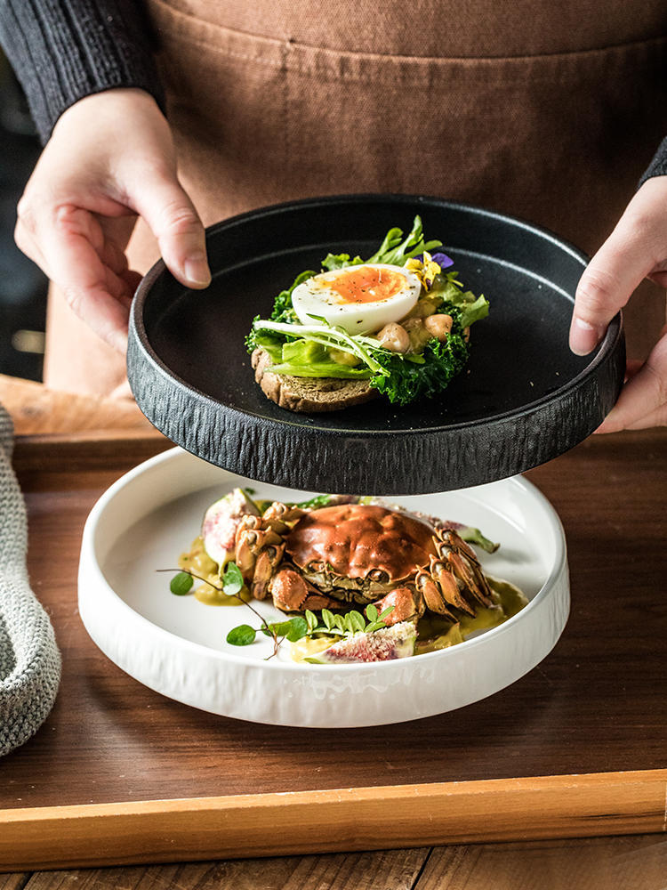 Household Creative Round Ceramic Plate