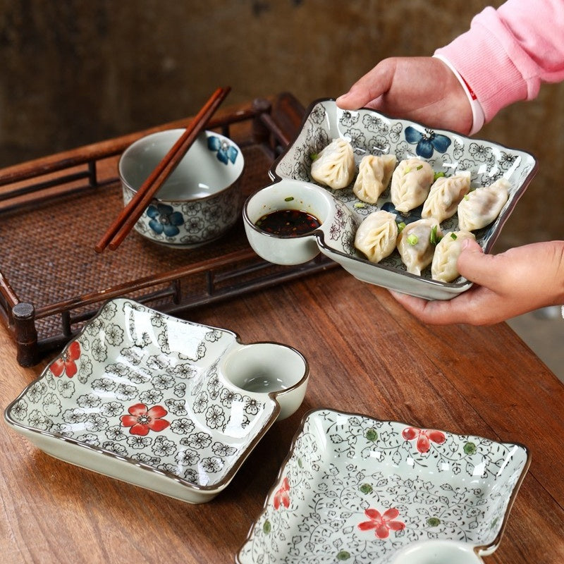 Ceramic Household Compartments Plate