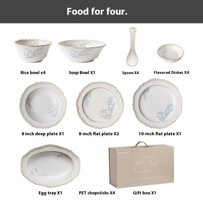 Ceramic Retro Round Plate