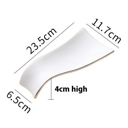 White Hotel Ceramic Tableware Plate