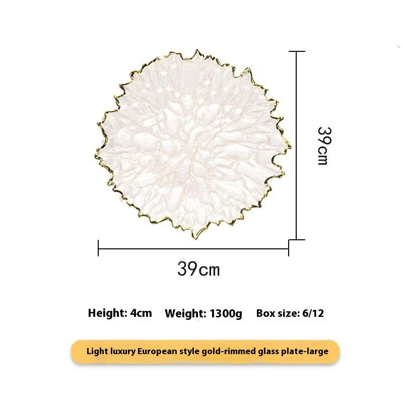 Nordic Style Golden Edge Maize Leaf Plate