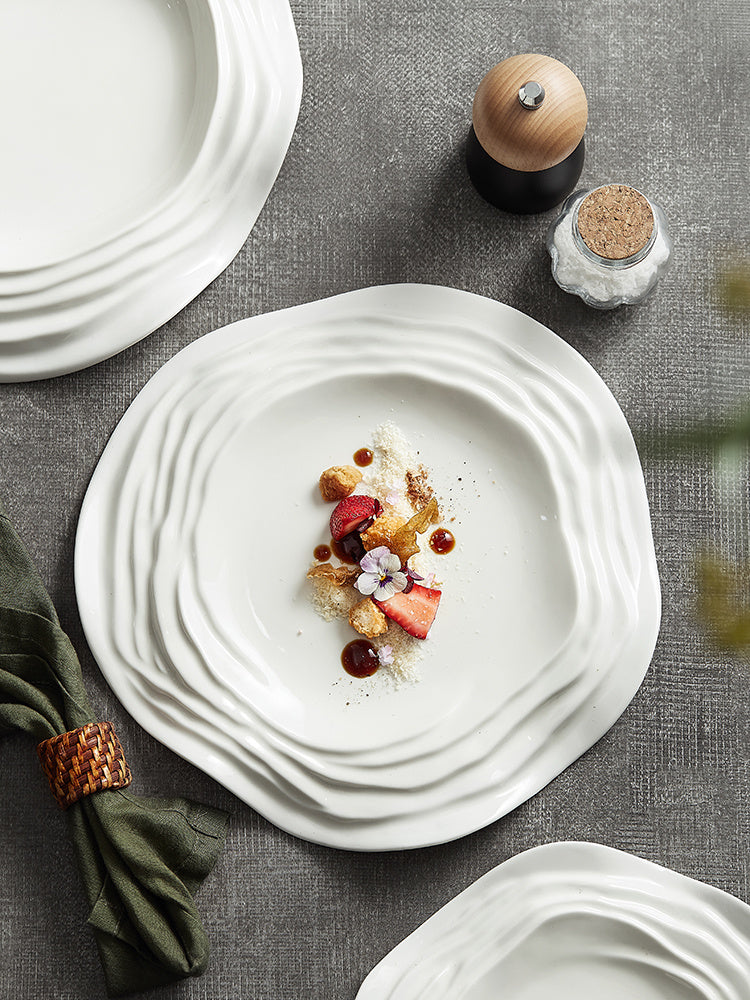White Plate Ceramic Tableware