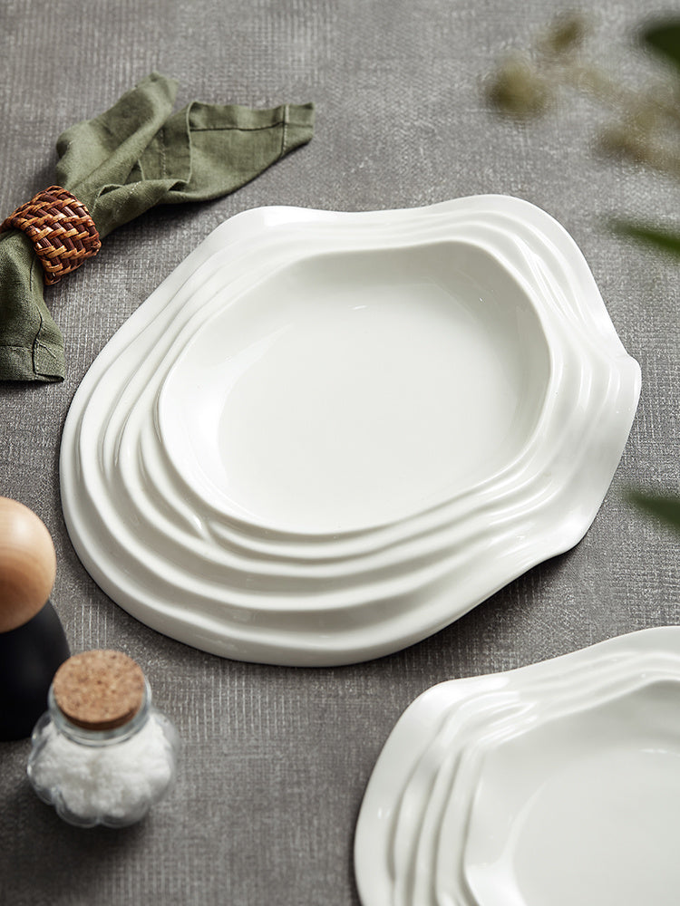 White Plate Ceramic Tableware