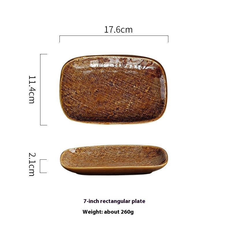 Creative Ceramic Underglaze Rectangular Plate