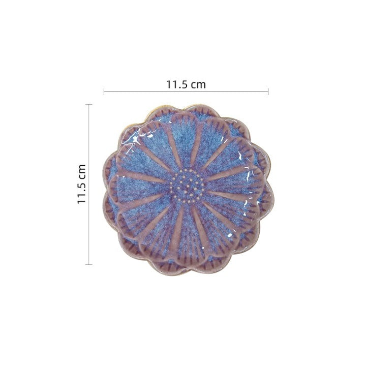 Ceramic Flower Pattern Tableware Plate