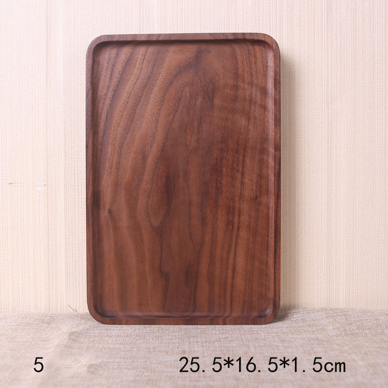 Japanese Style Wooden Black Walnut Plate
