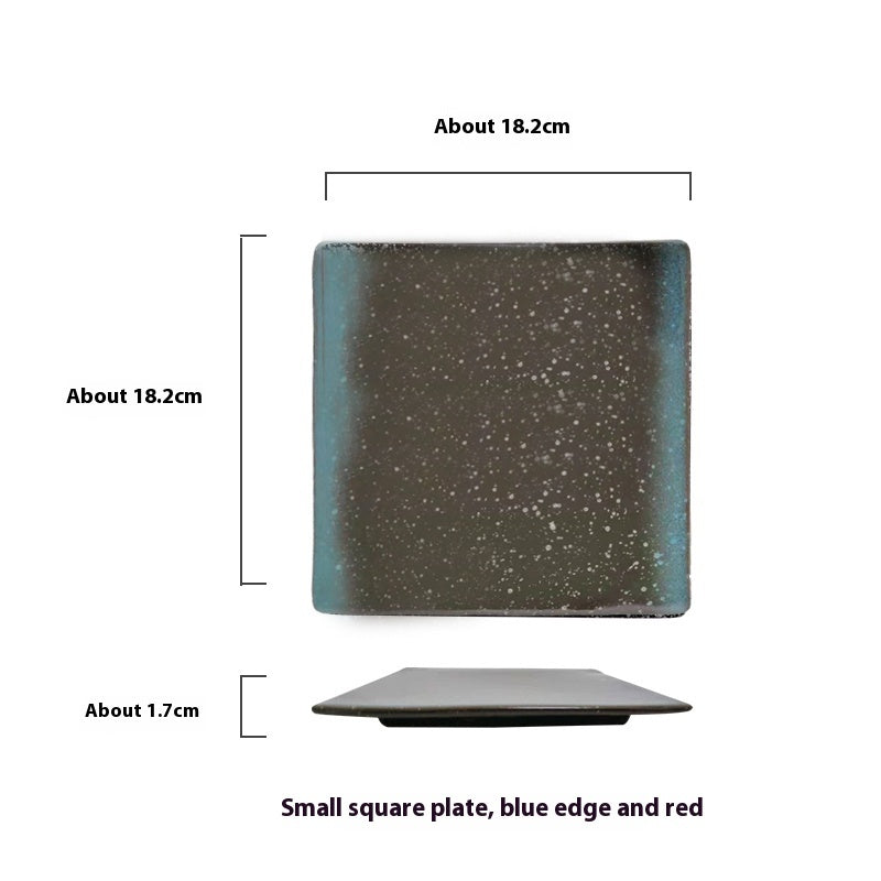 Square Colored Ceramic Plate