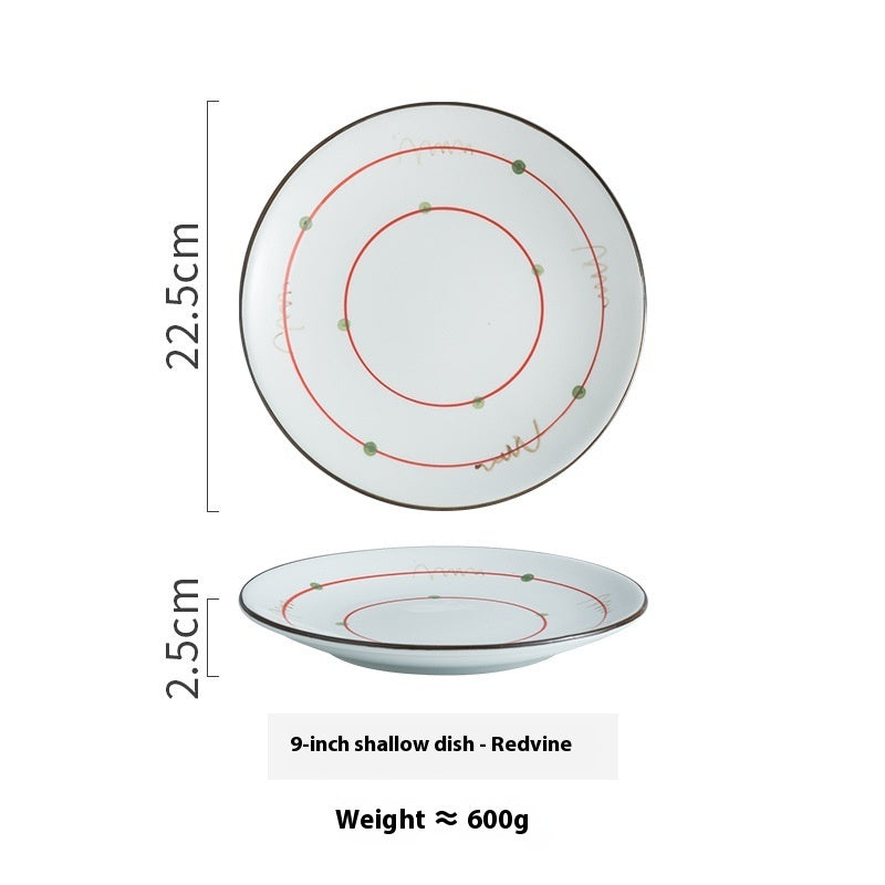 Creative Ceramic Round Household Plate