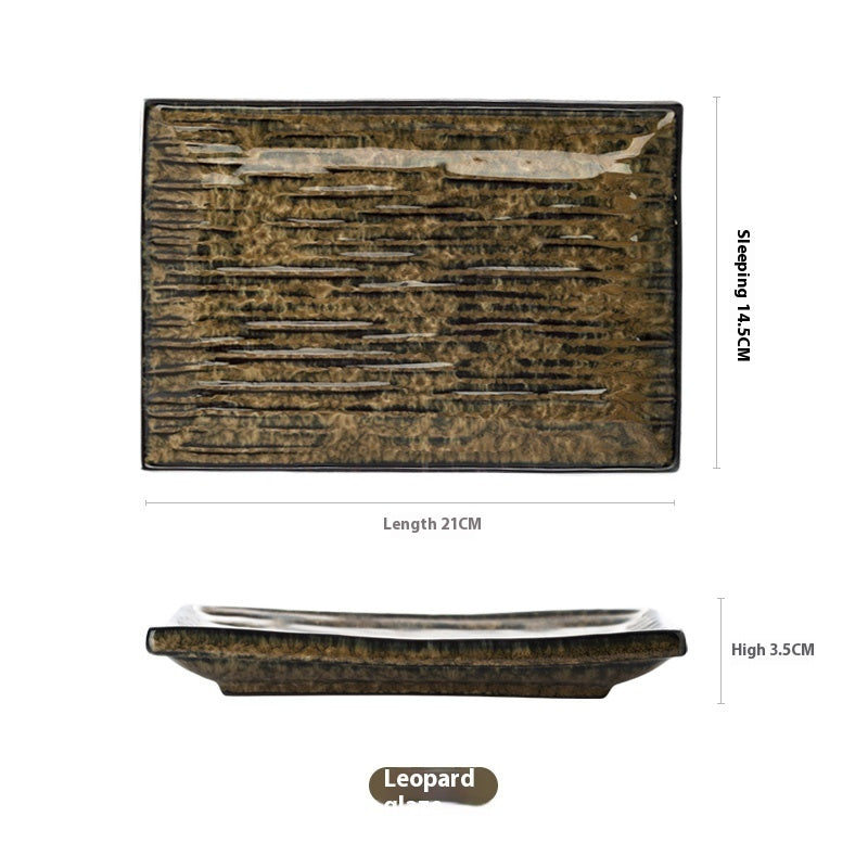 Kreativni pravokutni porculanski tanjur za večeru