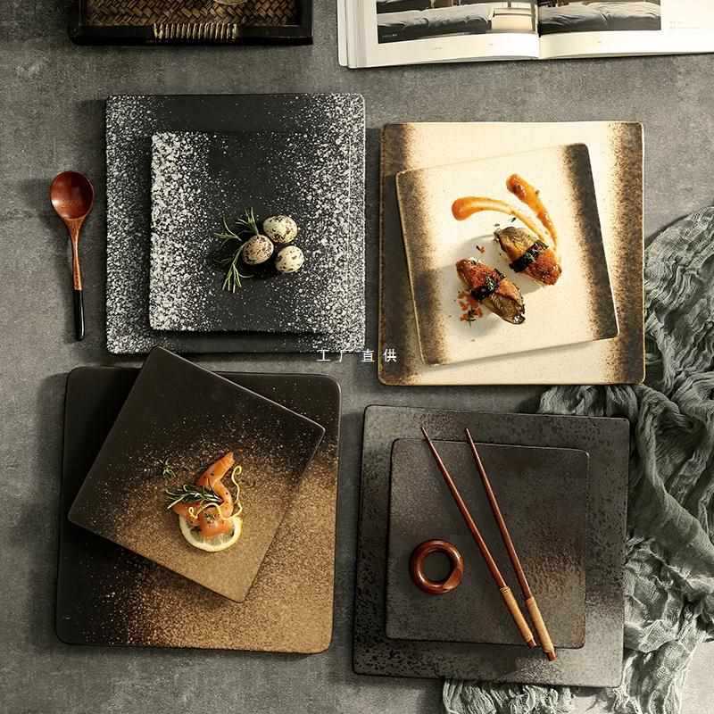 Square Colored Ceramic Plate