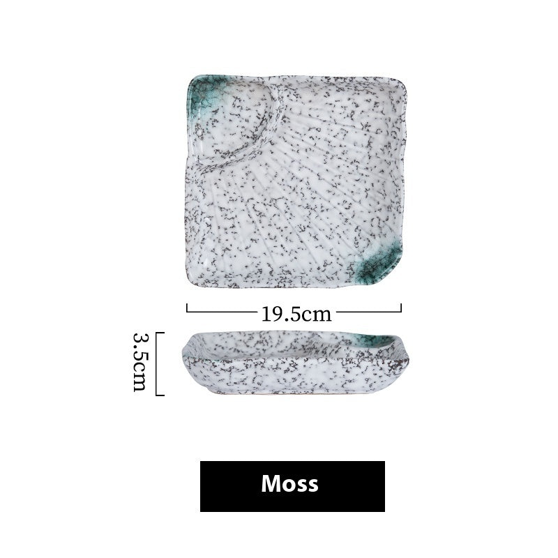 Ceramic Creative Round Square Plate